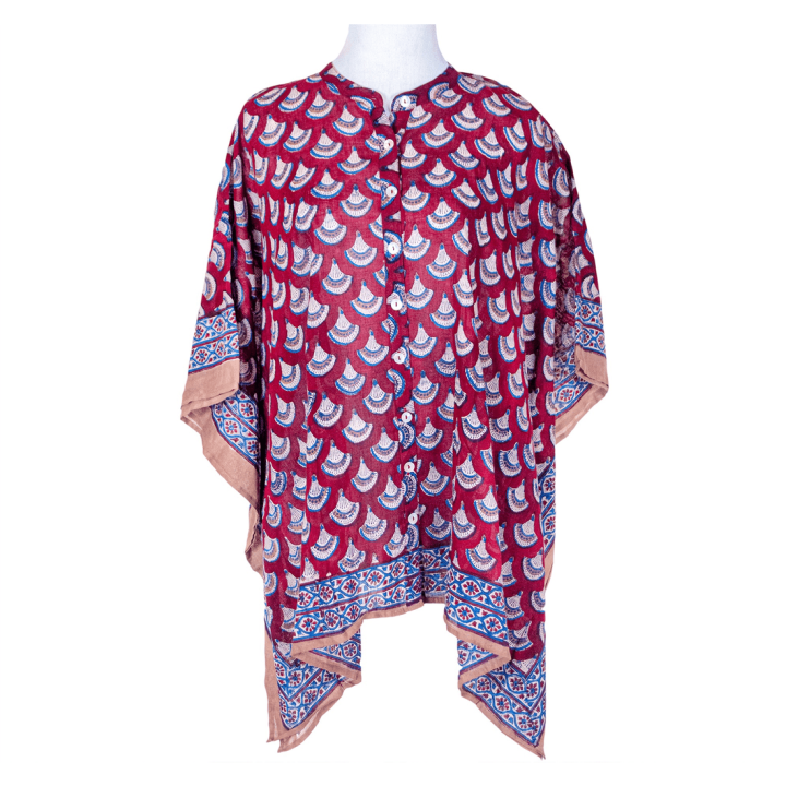 Button-down Short Kaftan Top