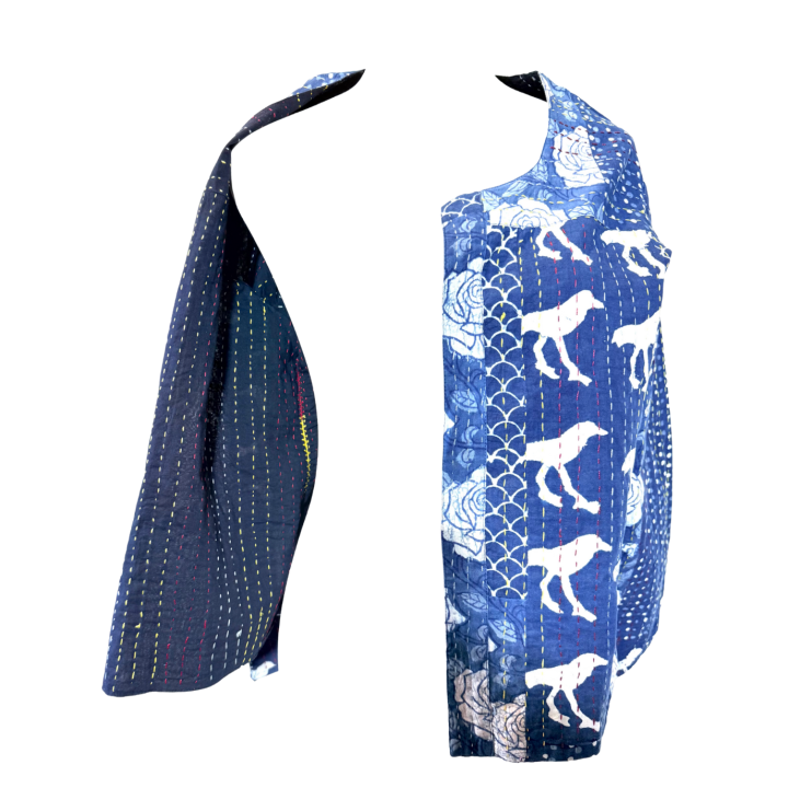 Block Print Cotton Overlay Jacket