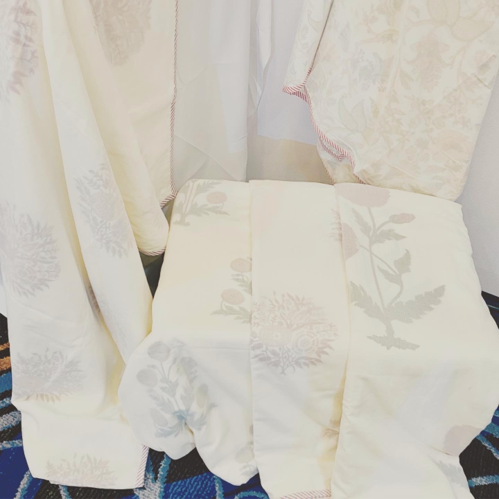 Super Soft Reversible Cotton Dohar Coverlet