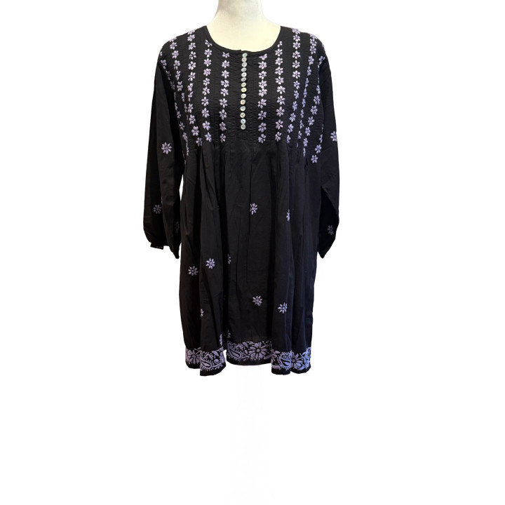 Embroidered Cotton Tunic Top